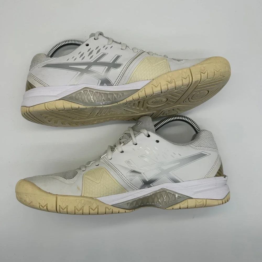 Asics Gel-Challenger 12 Women 8.5 White Silver Tennis Sneakers 1042A041 Athletic